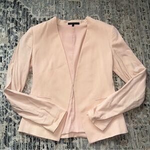 Theory Pink Lanai Malaya Collarless Buttonless Blazer 4